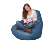 Large Teen Bean Bag Chair in Blue