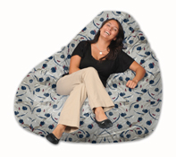 Duck Blue Floral Giant Bean Bag