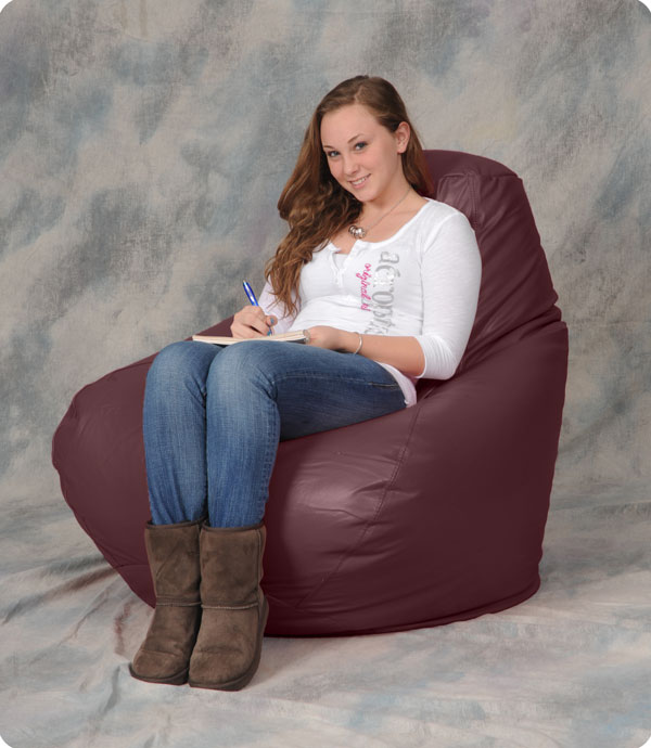 Wine Matte Bean Bag Chair for Adults