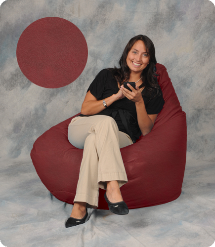 Deep Red Bean Bag Chairs for Adults