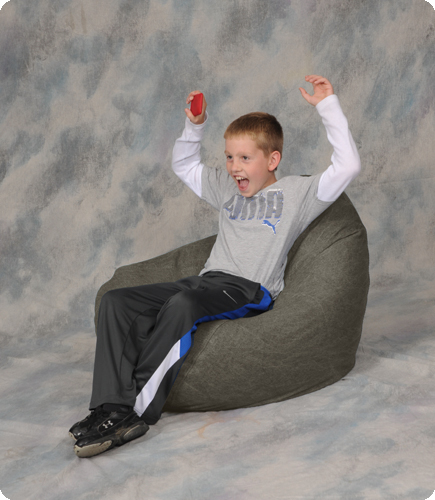 Denim Fatigue Green Kids Bean Bag Chairs